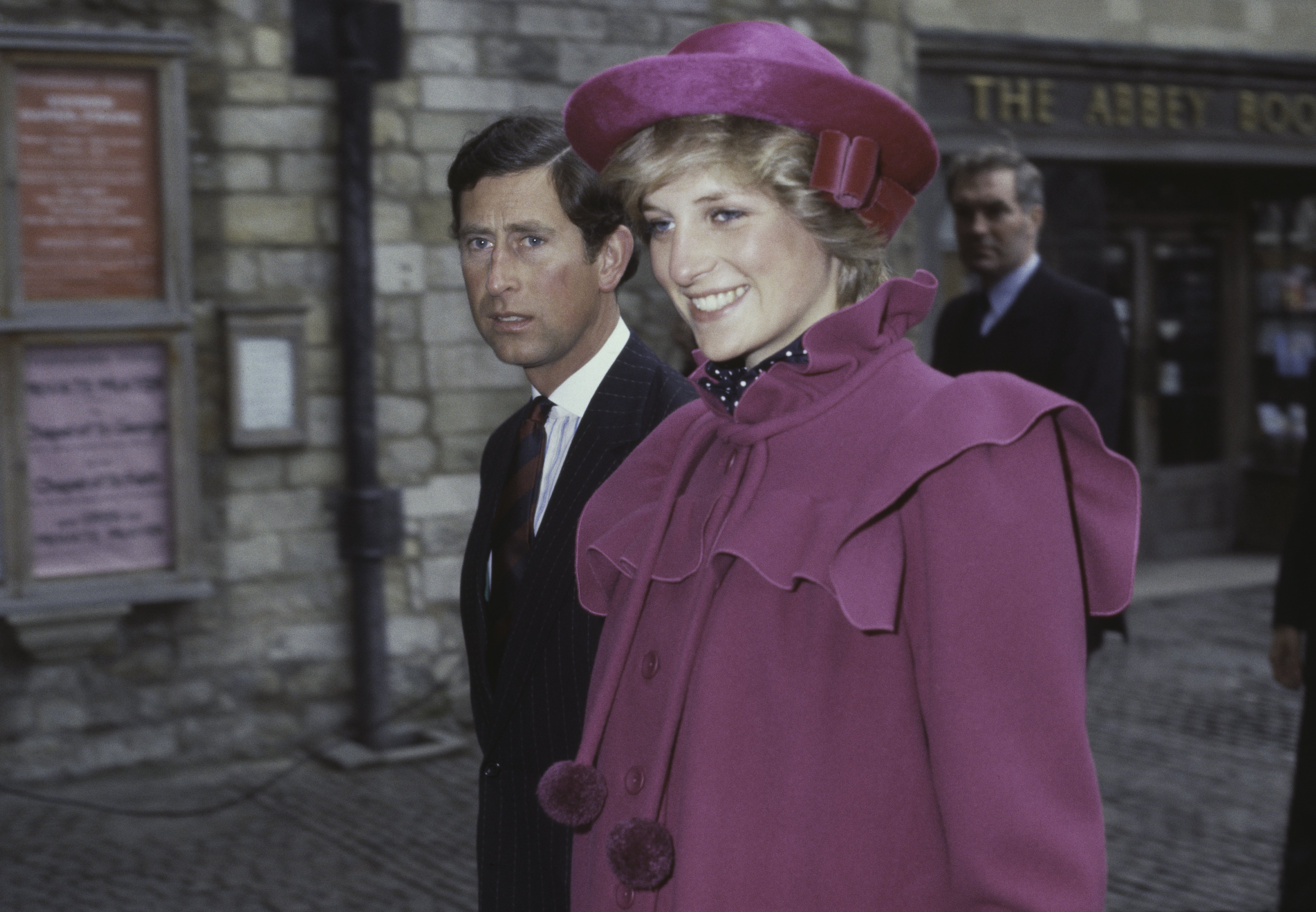 Prince Charles and Princess Diana at Westminster Abbey, London, for a centenary service for the Royal College of Music, on February 28, 1982 | Source: Getty Images