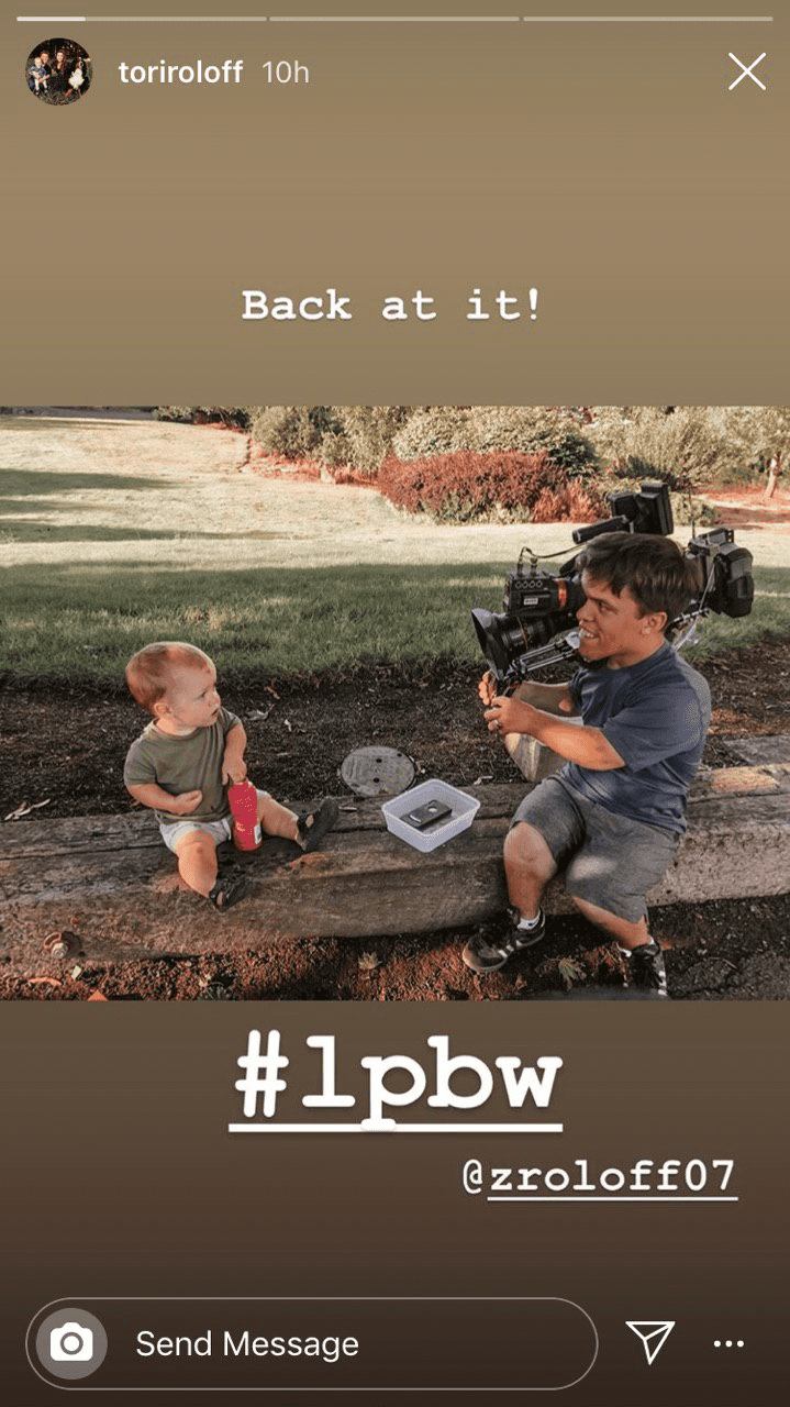 Tori Roloff shares behind the scenes images of Zach and Jackson | Instagram