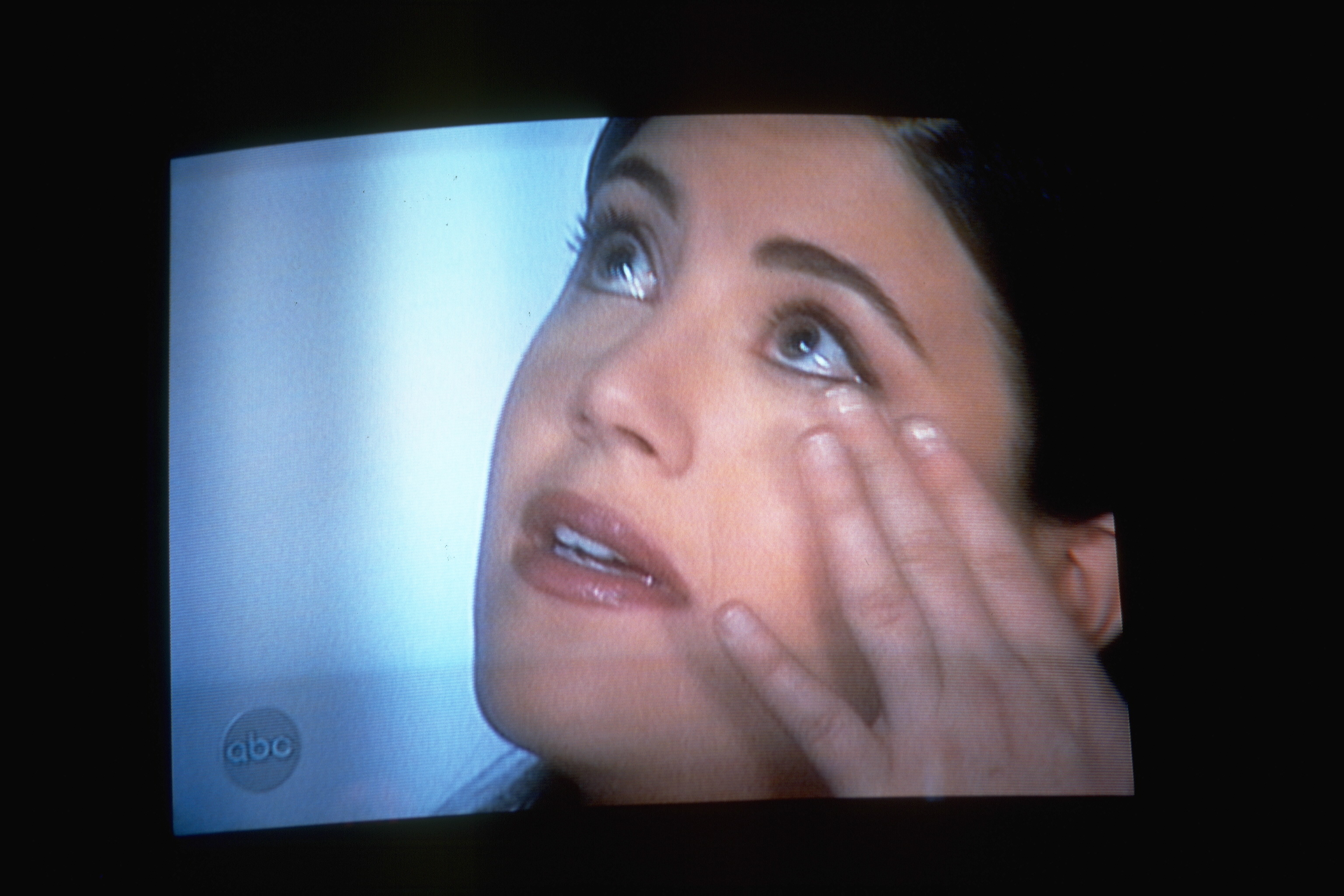 Monica Lewinsky getting emotional during a televised interview on March 3, 1999 | Source: Getty Images