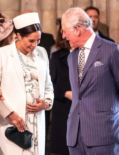 Prince Charles and Duchess Meghan at Westminster Abbey. | Source: Instagram/Kensington Palace