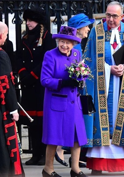 The Queen at Westminster Abbey. | Source: Instagram/Kensington Palace