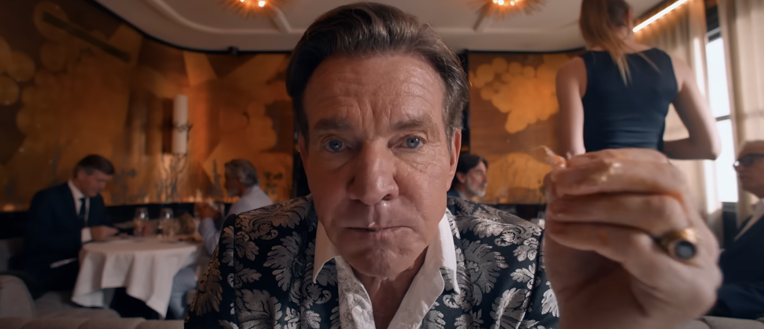 Dennis Quaid on the set of "The Substance," in 2024 | Source: YouTube/MUBI