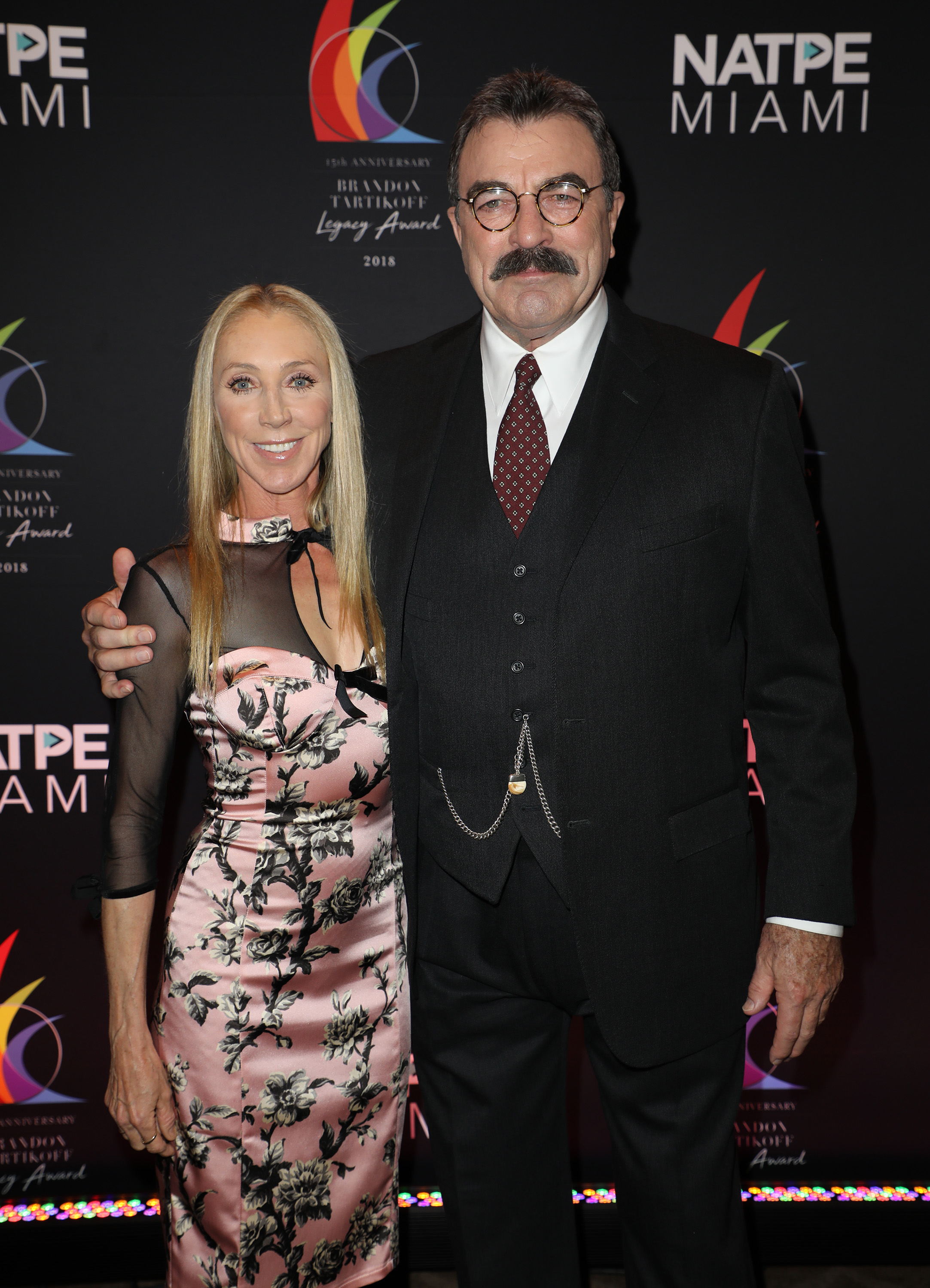 Jillie Mack and Tom Selleck at the Brandon Tartikoff Legacy Awards on January 17, 2018, in Miami Beach, Florida. | Source: Getty Images