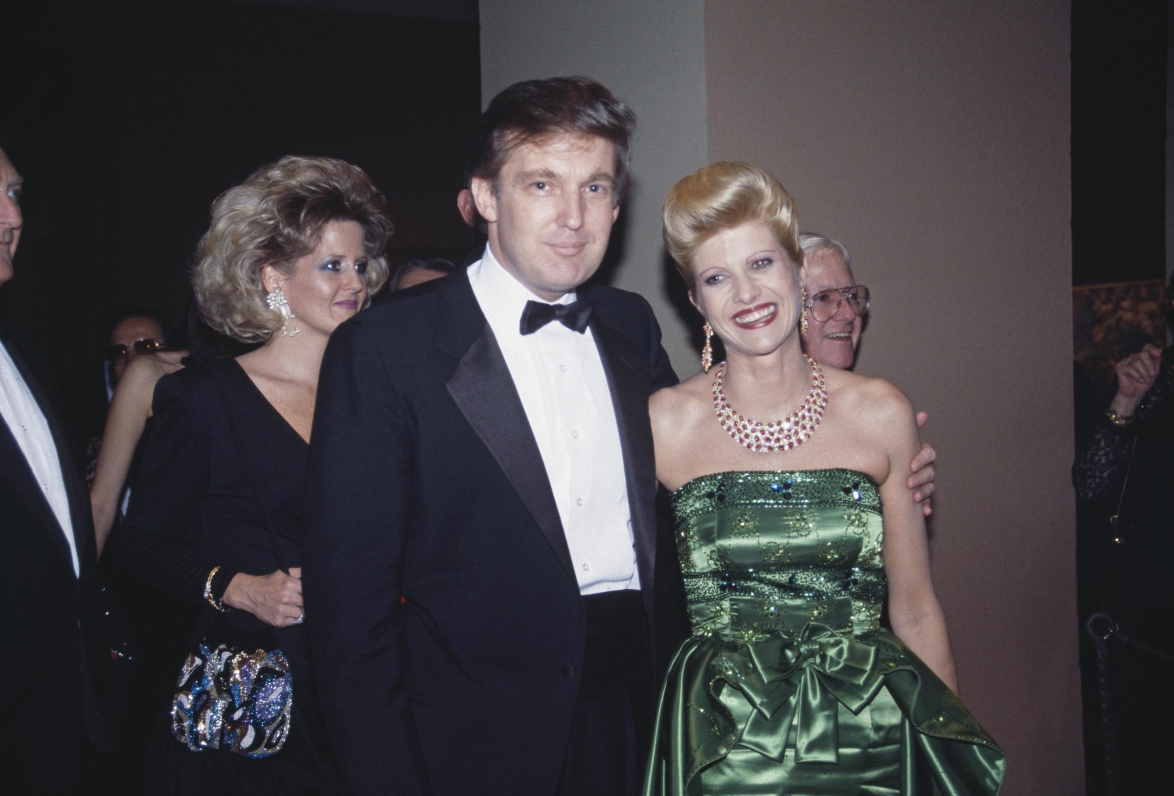 In December 1987, Donald Trump and his first wife, Ivana Trump, attended the annual Costume Institute Dinner Dance at the Metropolitan Museum of Art, New York City. The couple appeared smiling as they posed together at the event. | Source: Getty Images