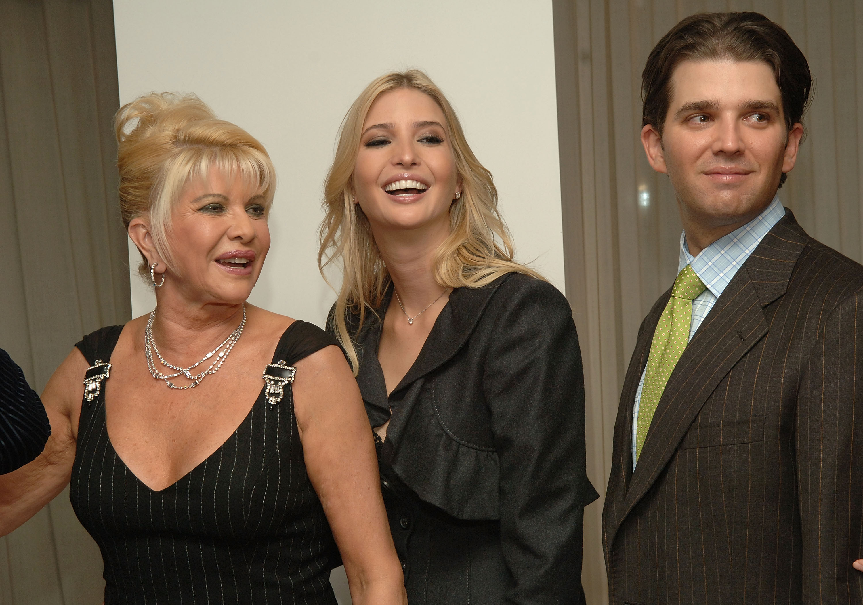 Ivana Trump, Ivanka Trump and Donald Trump Jr. attend Italian singer Nicola Congiu's private performance on October 15, 2007 in New York City. | Source: Getty Images