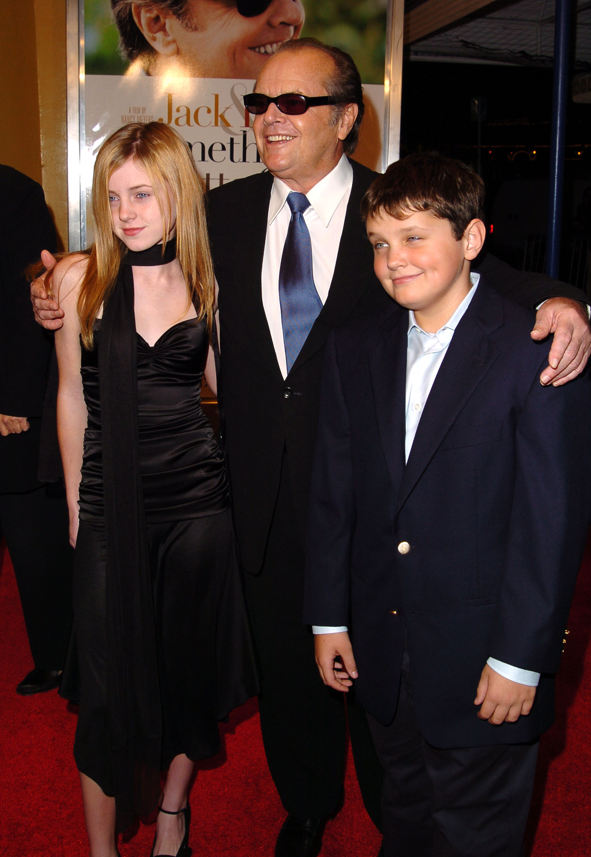 Jack Nicholson and his kids Lorraine and Raymond in California in 2003 | Source: Getty Images