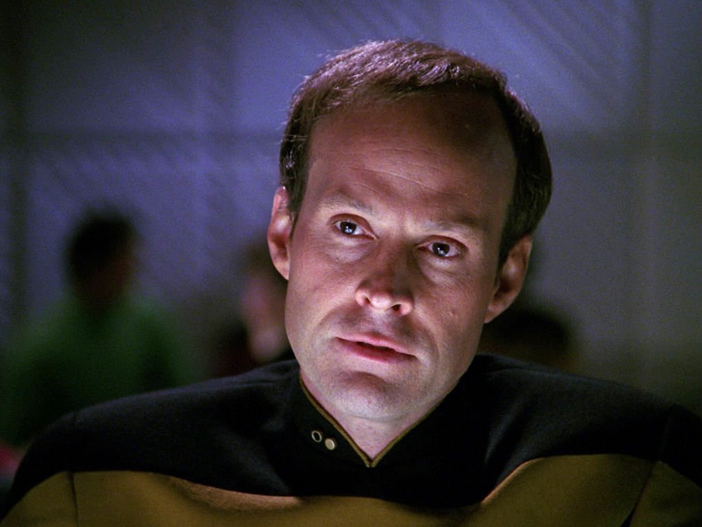Dwight Schultz as Lt. Reg Barkley in the "Star Trek: The Next Generation" episode "Hollow Pursuits" aired on April 28, 1990. | Photo: Getty Images
