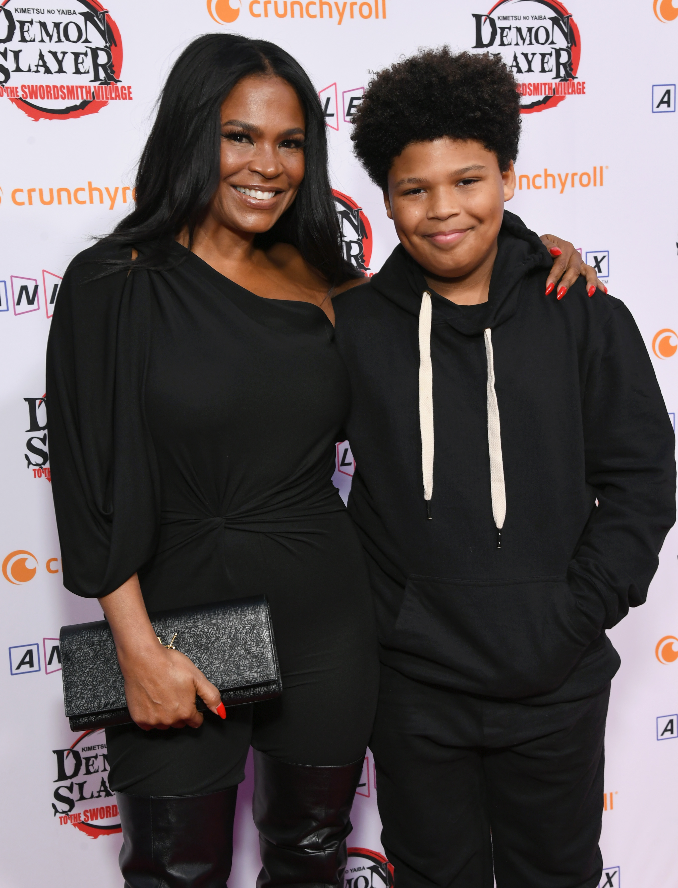 Nia Long and Kez Udoka at the Los Angeles premiere of "Demon Slayer: Kimetsu no Yaiba - To the Swordsmith Village" on February 18, 2023 in Los Angeles, California. | Source: Getty Images