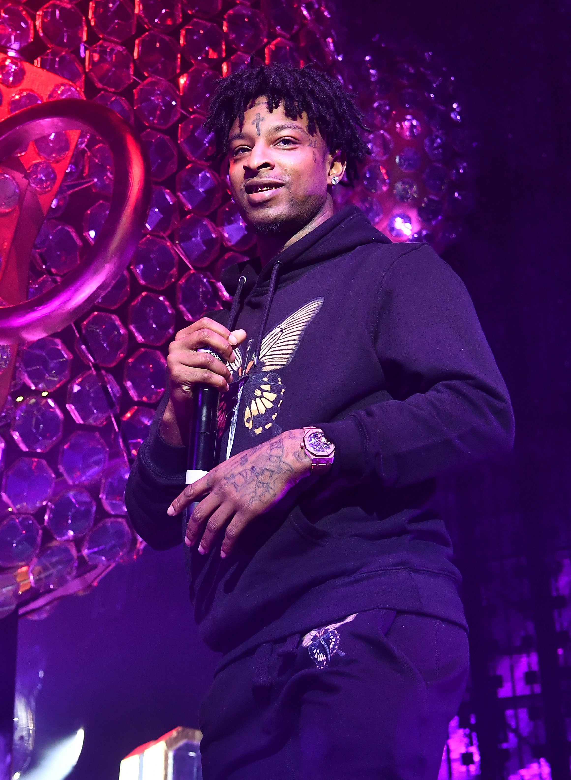 Rapper 21 Savage performs onstage during Lil Baby & Friends concert to promote the new release of Lil Baby's new album "Street Gossip" at Coca-Cola Roxy on November 29, 2018 in Atlanta, Georgia. | Source: Getty Images