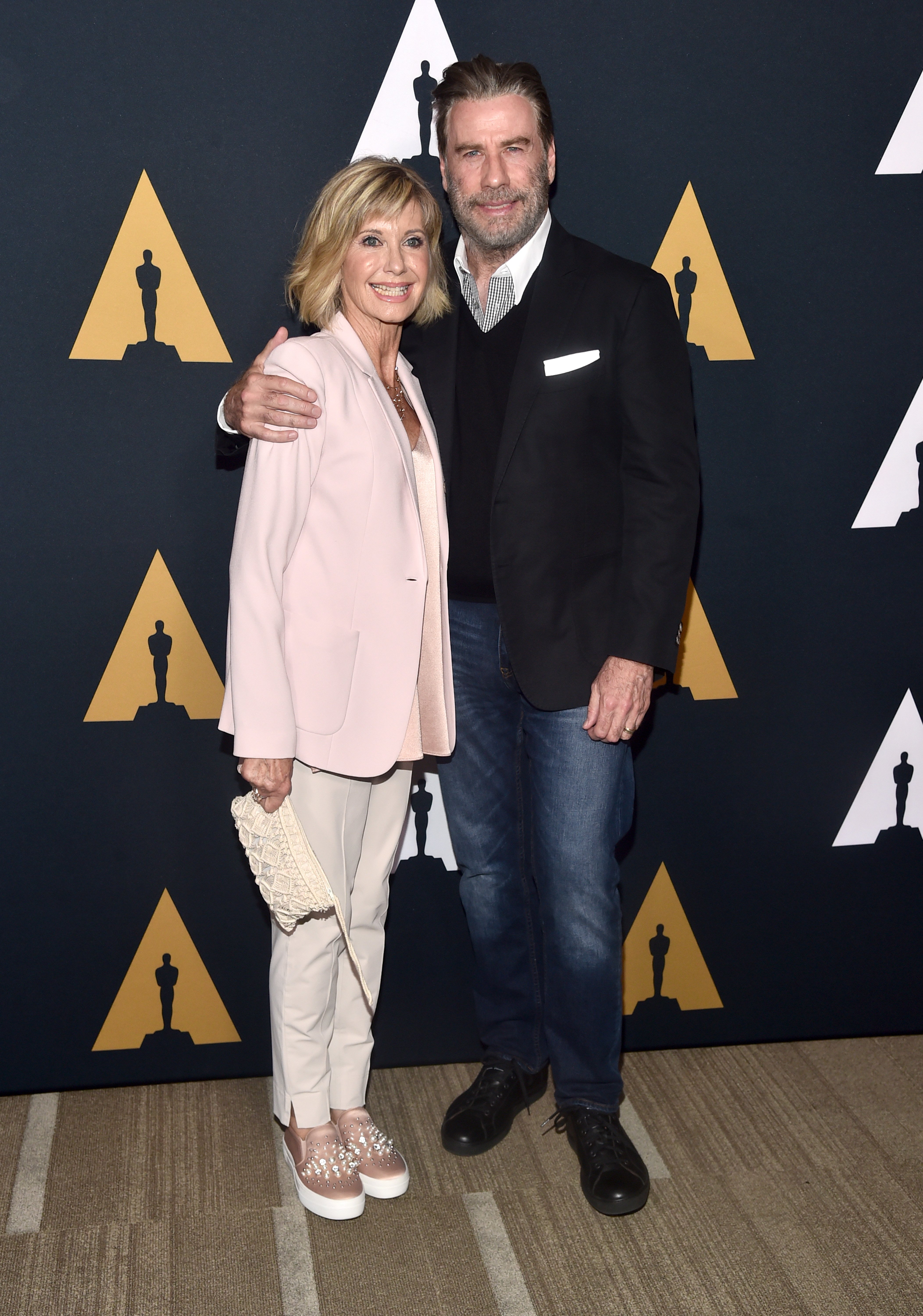 Olivia Newton-John and John Travolta attend the "Grease" 40th anniversary screening on August 15, 2018, in Beverly Hills, California. | Source: Getty Images.