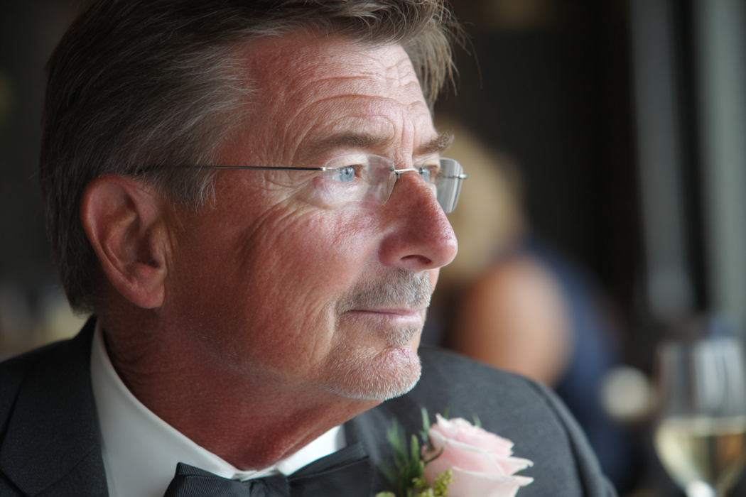 A close-up shot of the groom's father | Source: Midjourney