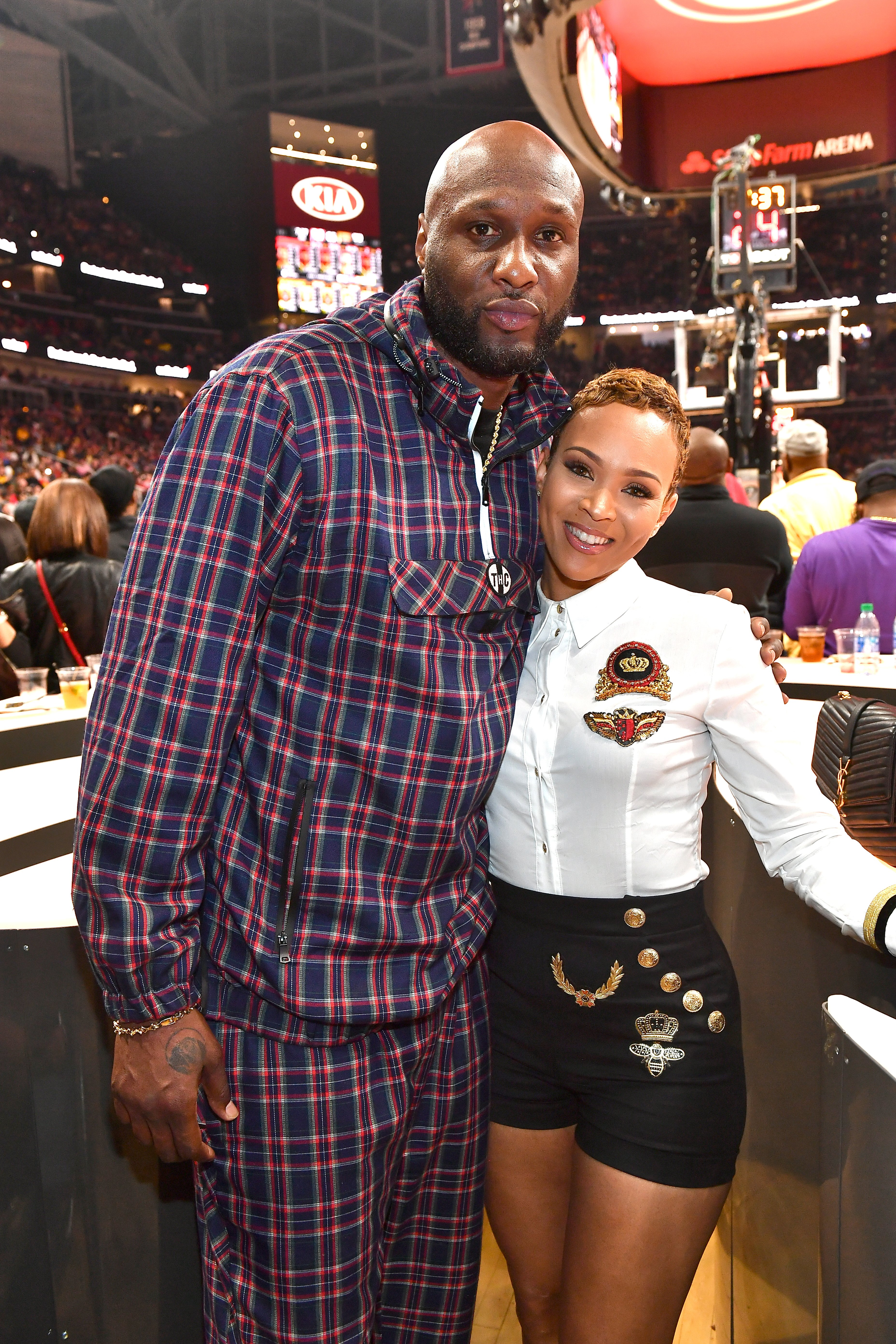 Lamar Odom and Sabrina Parr attend Los Angeles Lakers vs Atlanta Hawks at State Farm Arena,2019| Photo: Getty Images