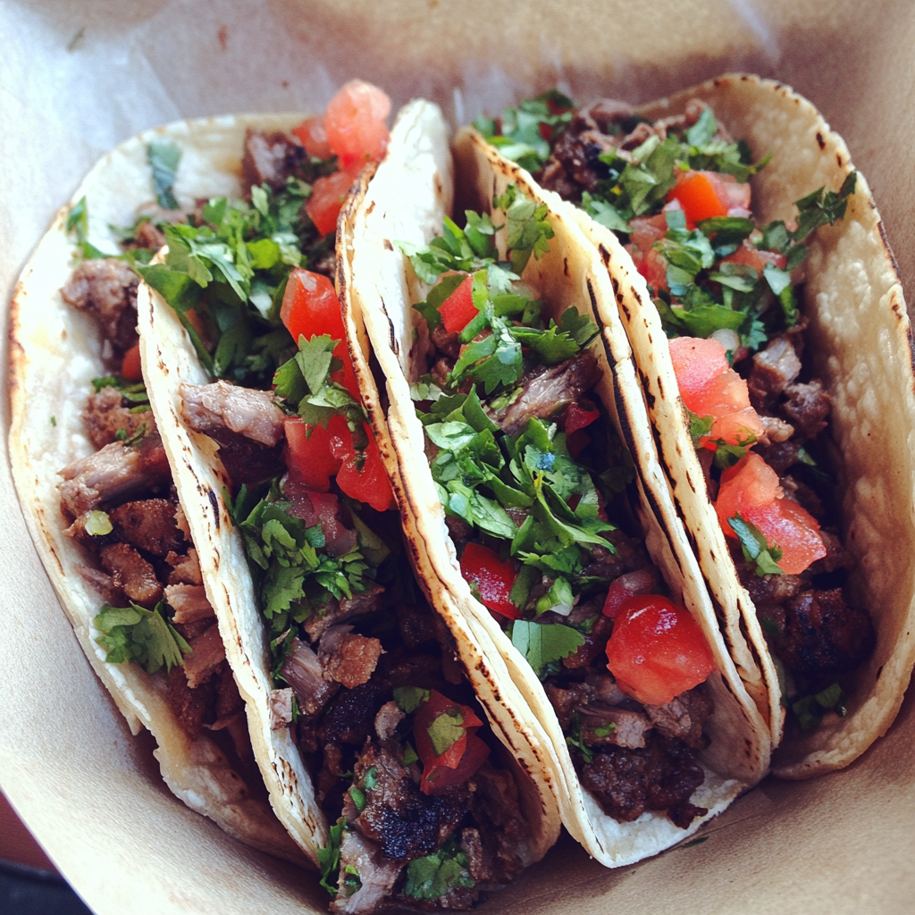 A close up of tacos | Source: Midjourney