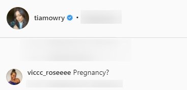 Fan commenting on a Tia Mowry Instagram post | Source: Instagram/tiamowry