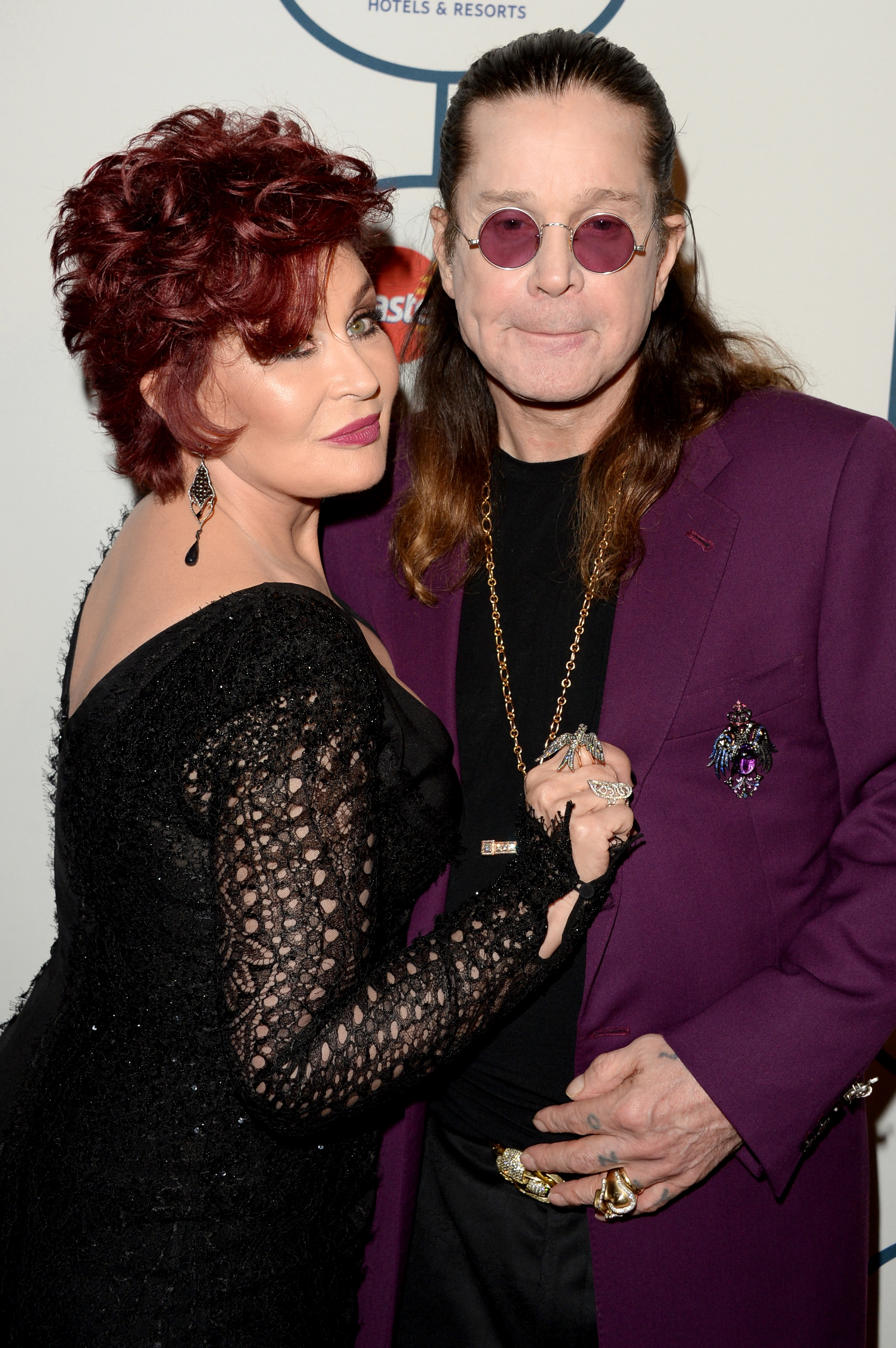 Sharon and Ozzy Osbourne at the 56th annual Grammy Awards Pre-Grammy Gala and Salute to Industry Icons honoring Lucian Grainge at The Beverly Hilton on January 25, 2014, in Los Angeles, California. | Source: Getty Images