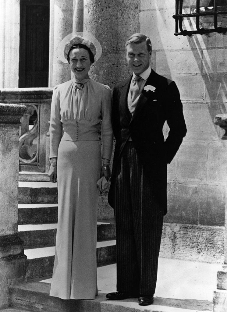 Duke of Windsor and Mrs Wallis Simpson on their wedding day at Chateau de Conde, Monts, near Tours, France in 1937 | Source: Getty Images