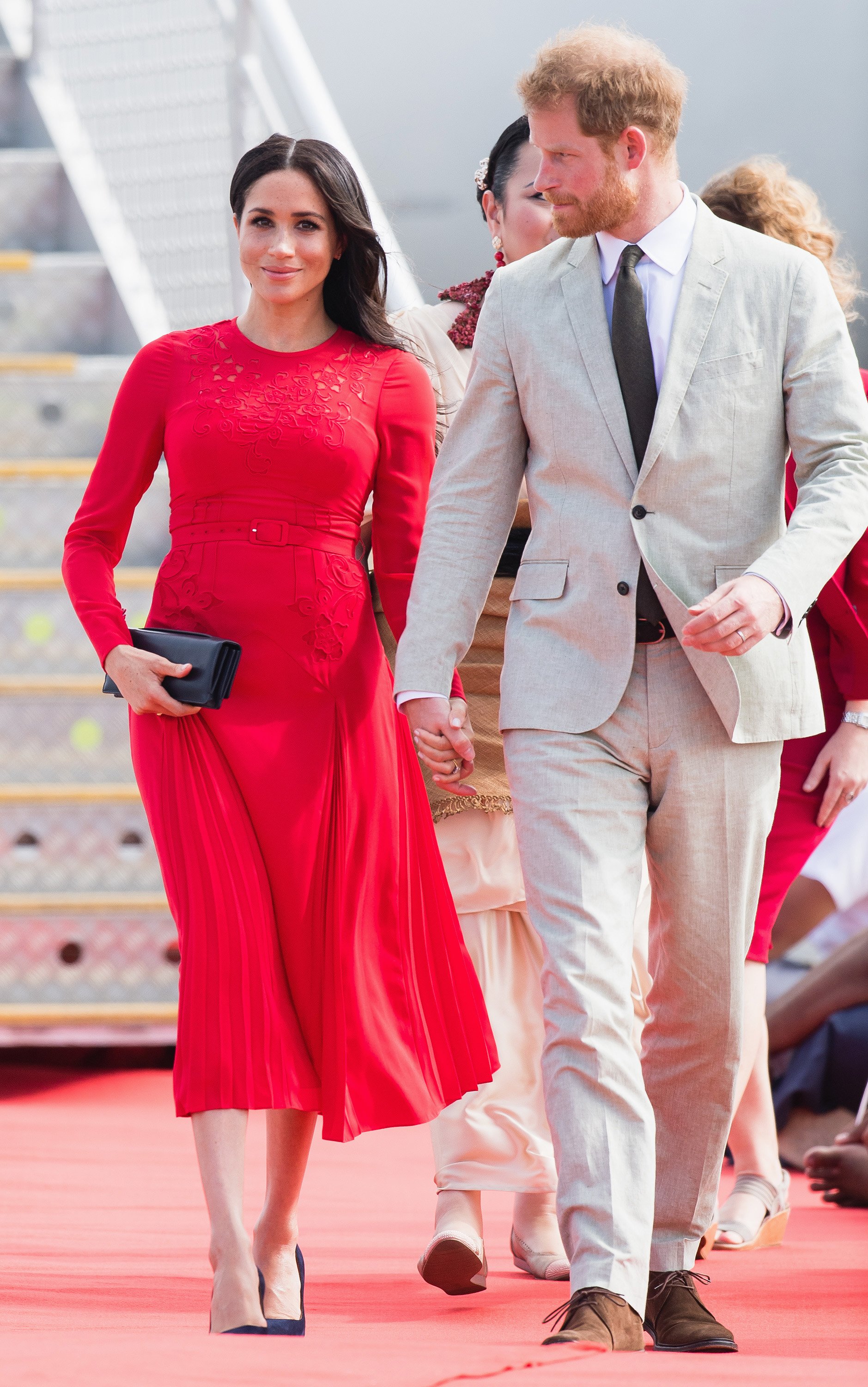 Meghan Markle and Prince Harry in Nuku'alofa, Tonga. 2018. | Source: Getty Images