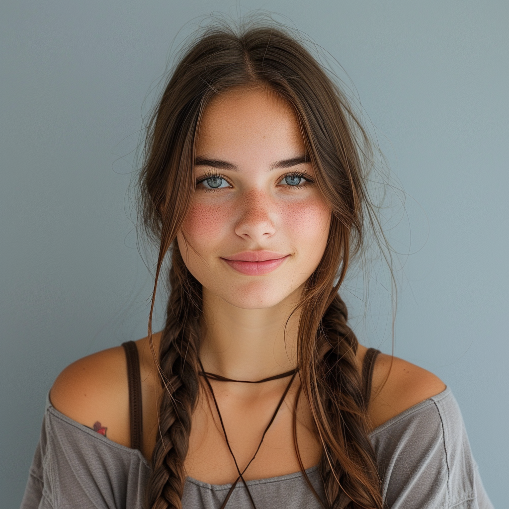 A smiling teenage girl | Source: Midjourney