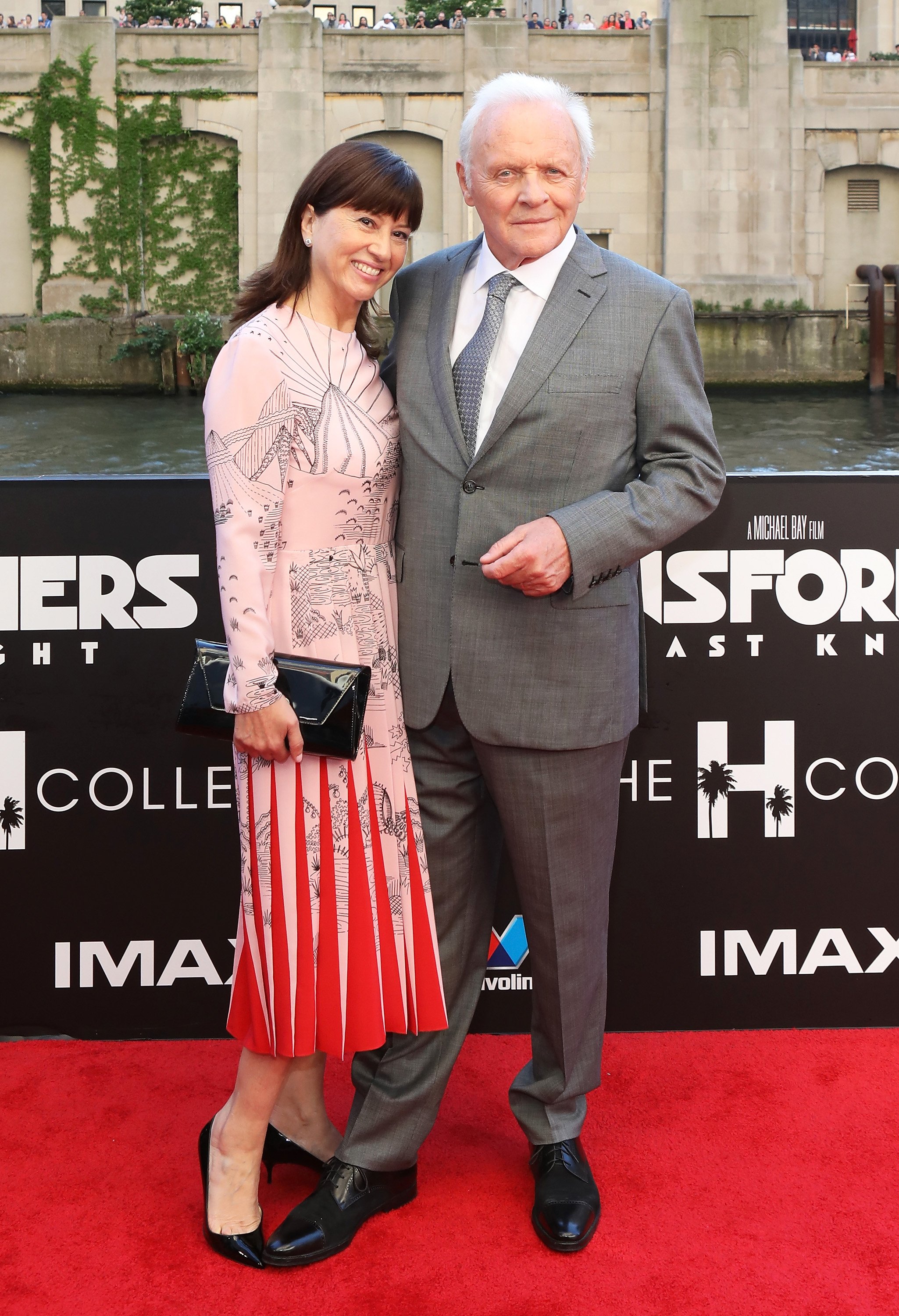Anthony Hopkins and his wife Stella Arroyave attend the premiere of "Transformers: The Last Knight" on June 20, 2017, in Chicago, Illinois. | Source: Getty Images