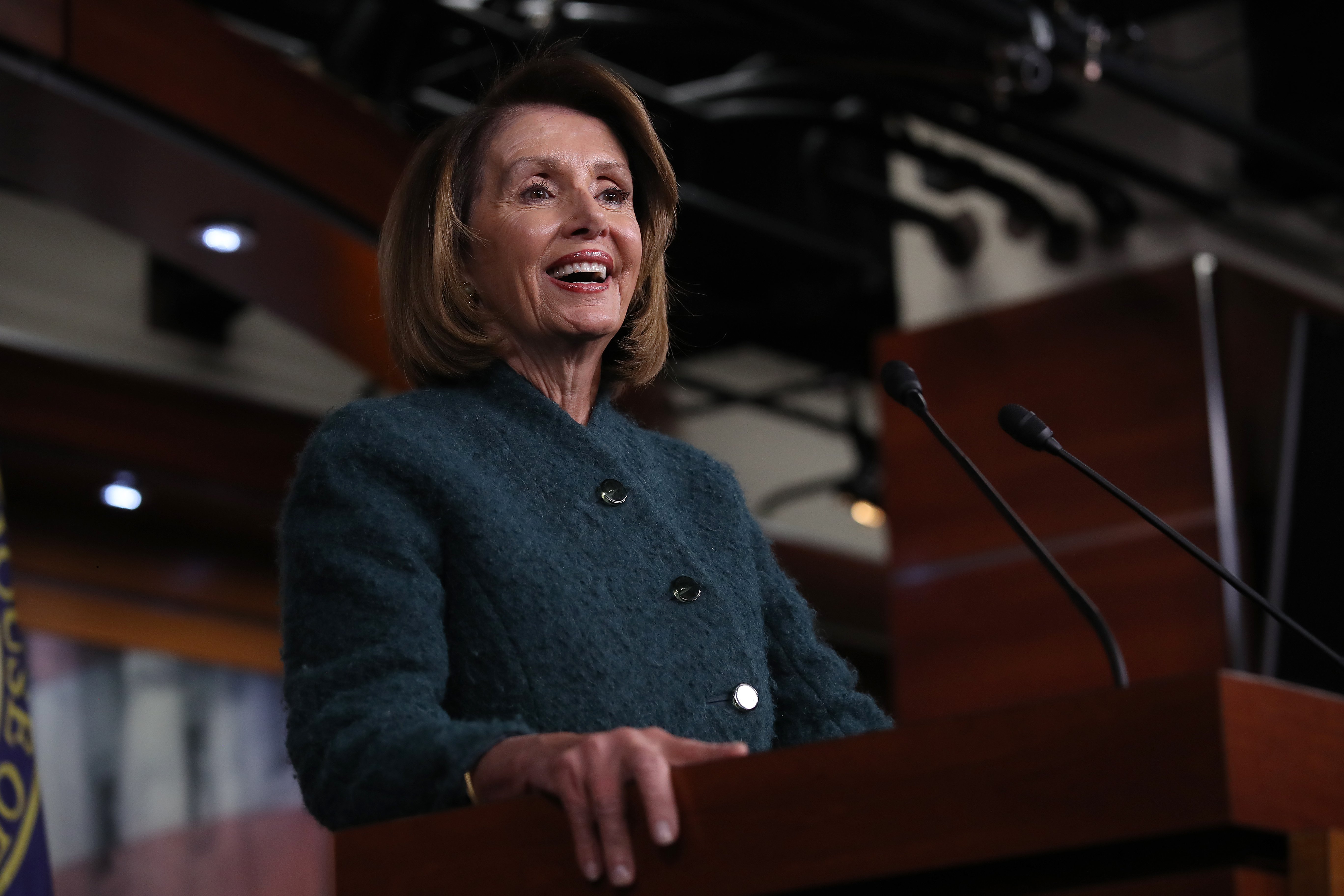 Speaker of the House Nancy Pelosi giving a speech | Photo: Getty Images