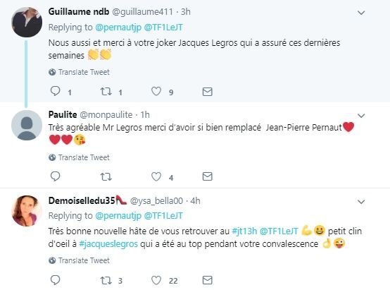 Source : Twitter/Jean-Pierre Pernaut Source : Twitter/Jean-Pierre Pernaut