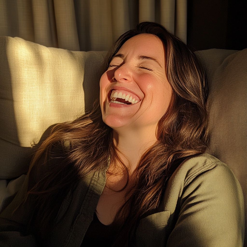 A laughing woman | Source: Midjourney