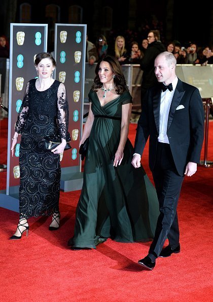 Kate Middleton and Prince William attend BAFTA Awards held at Royal Albert Hall on February 18, 2018, in London, England.| Photo: Getty Images