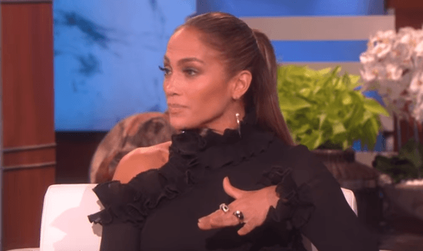 Jennifer Lopez on the Ellen DeGeneres show on February 13,2019. Source: YouTube/TheEllenShow