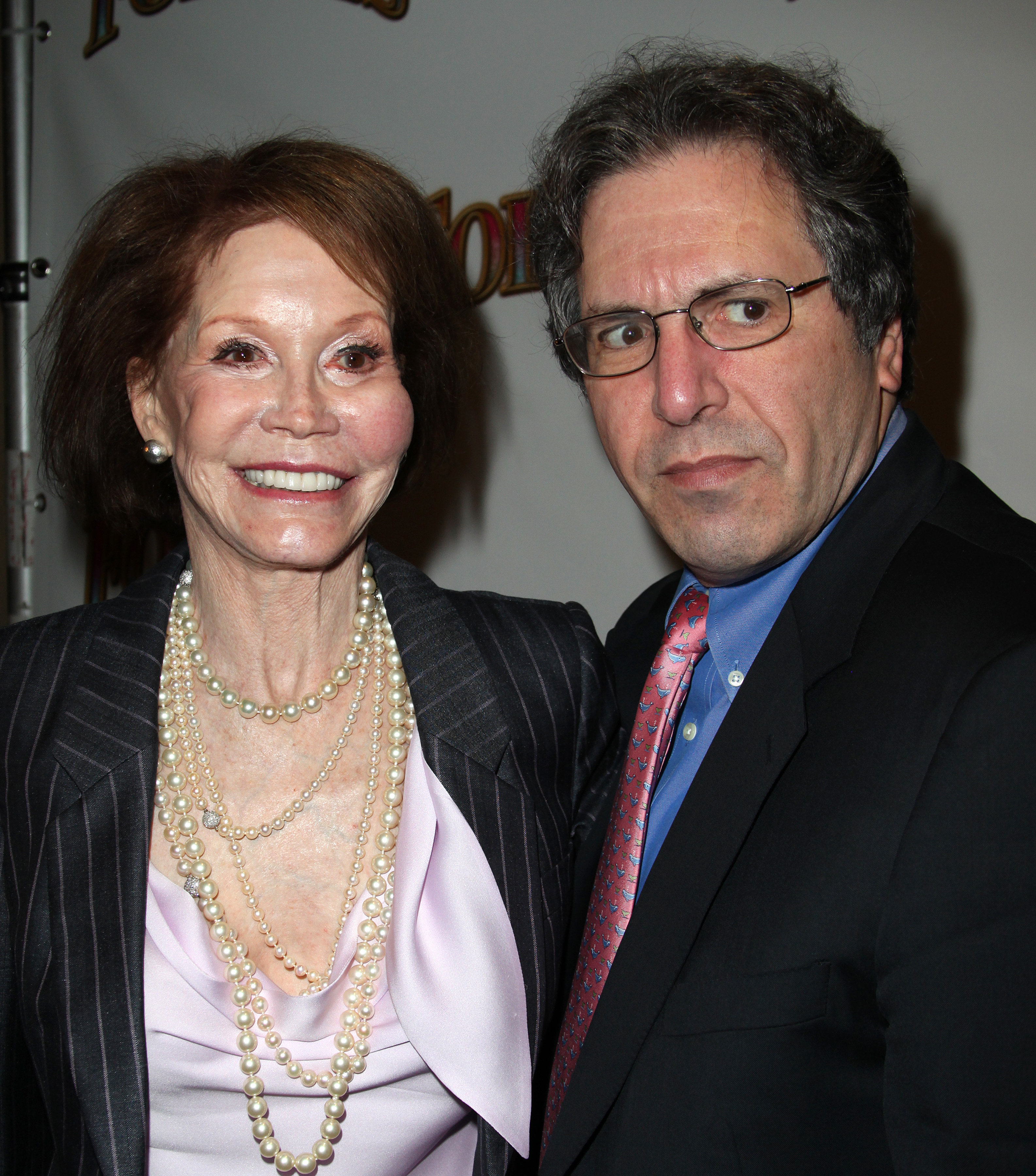 Mary Tyler Moore & husband Dr. Robert Levine attending the Broadway opening night performance of "Follies" at the Marquis Theatre in New York City | Source: Getty Images
