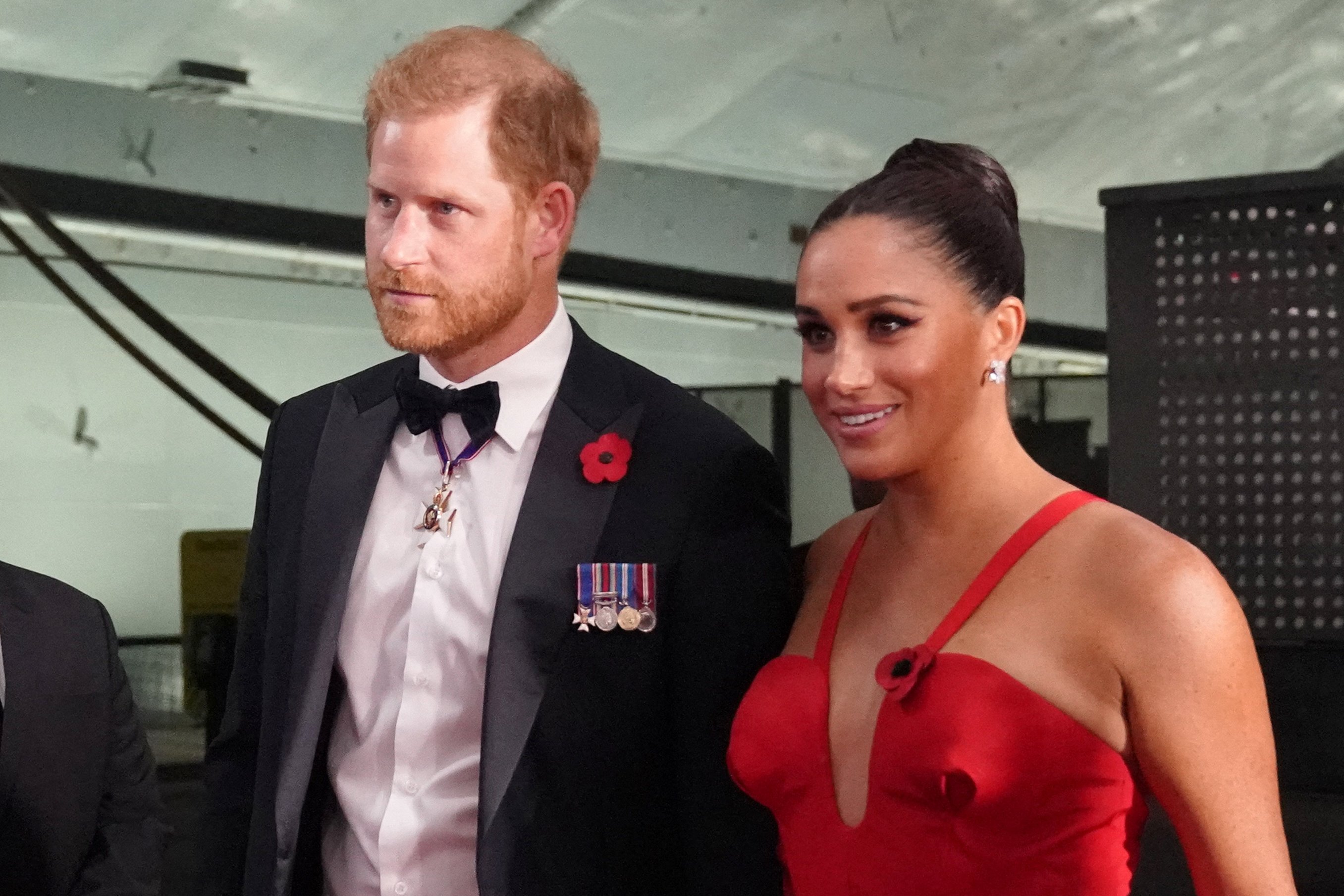 Prince Harry and Meghan Markle at the Intrepid, Sea Air & Space Museum's inaugural Intrepid Valor Awards on November 10, 2021 in New York. | Source: Getty Images