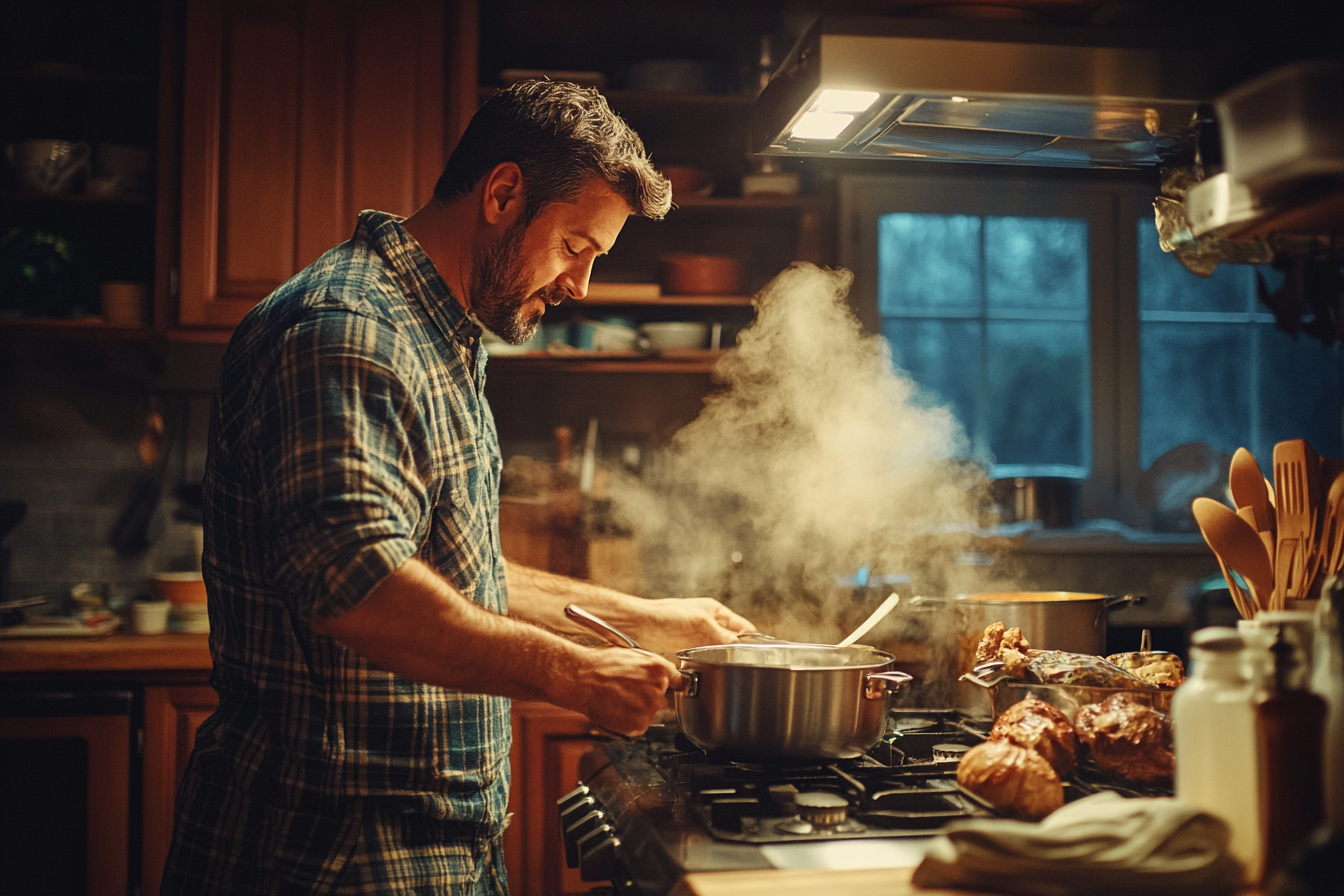 A man cooking | Source: Midjourney