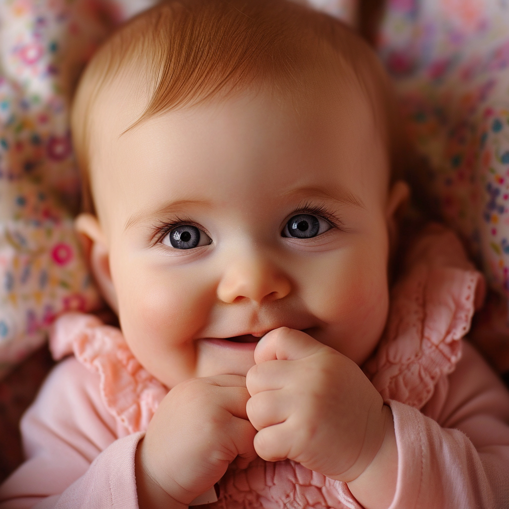 A smiling baby girl | Source: Midjourney