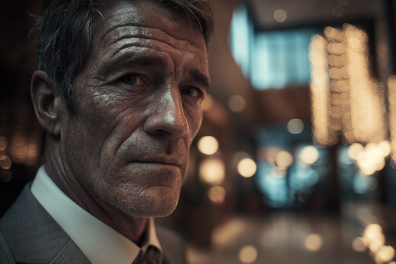 A man standing in a hotel | Source: Midjourney