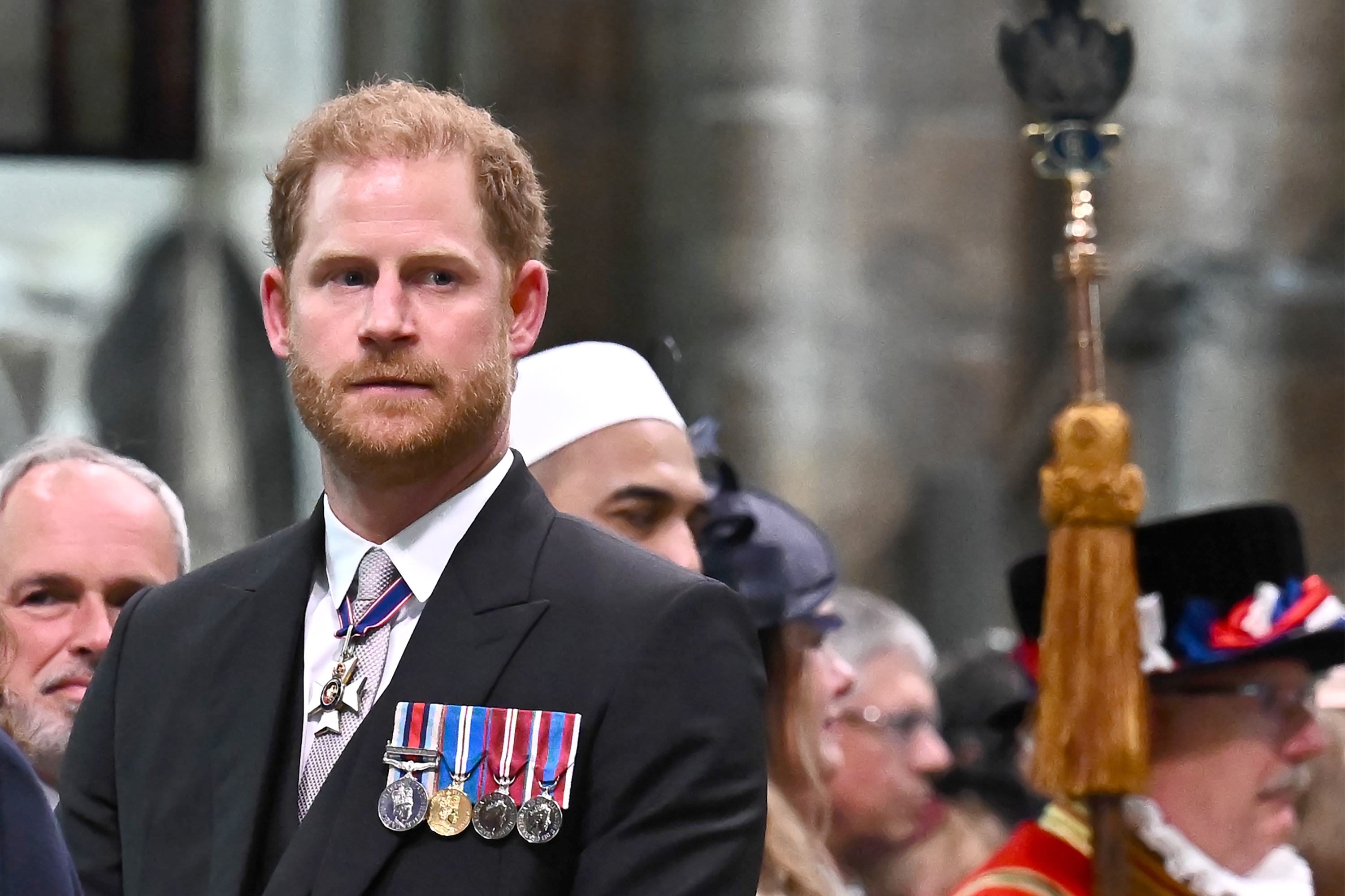Prince Harry, Duke of Sussex attends the Coronation of King Charles III and Queen Camilla on May 6, 2023 in London, England | Source: Getty Images
