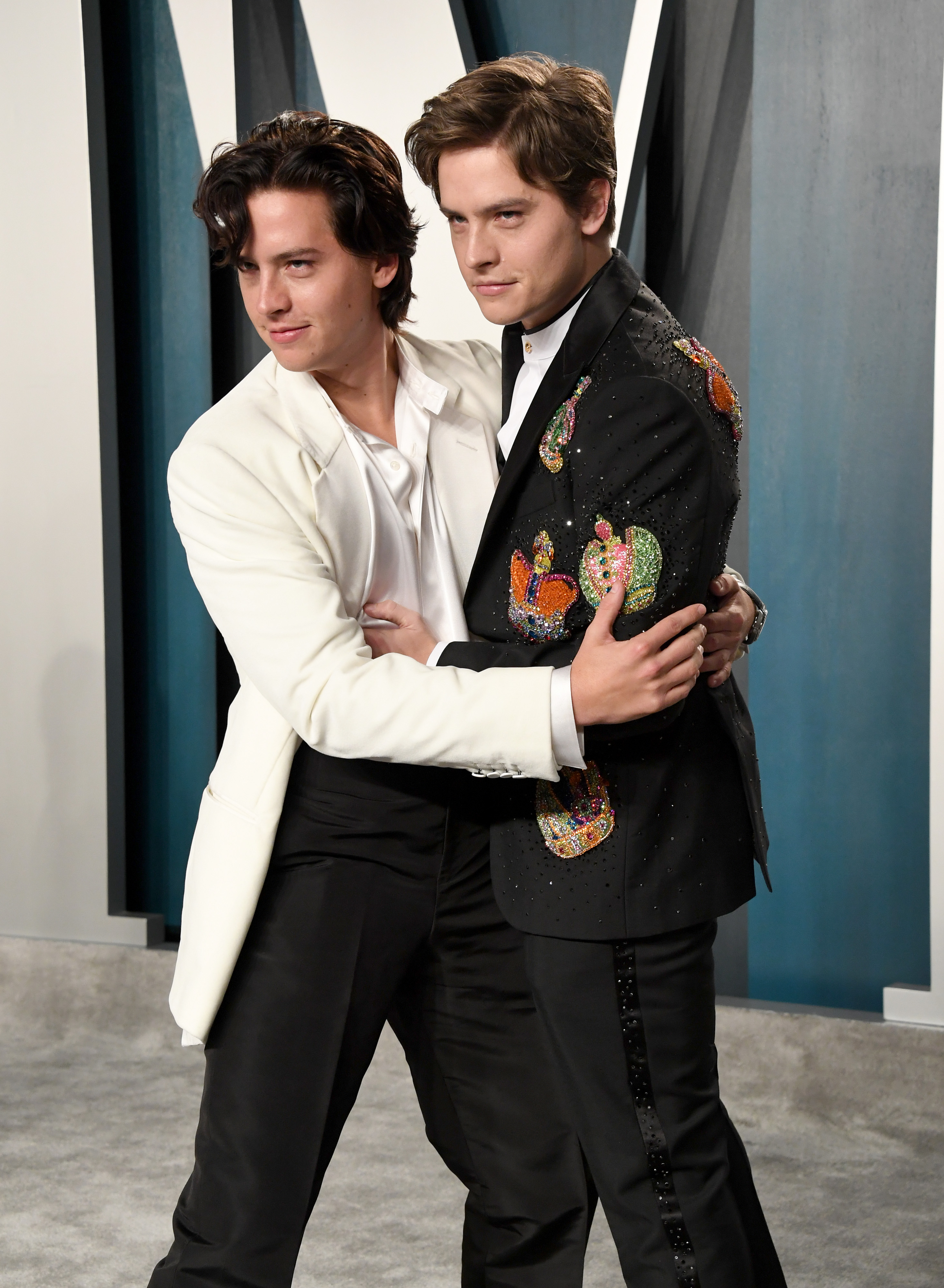 Cole and Dylan Sprouse at the 2020 Vanity Fair Oscar Party on February 9, 2020, in Beverly Hills, California. | Source: Getty Images