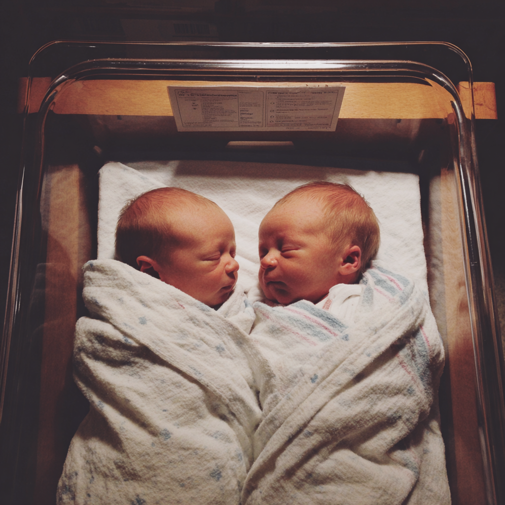 Newborn babies in a bassinette | Source: Midjourney