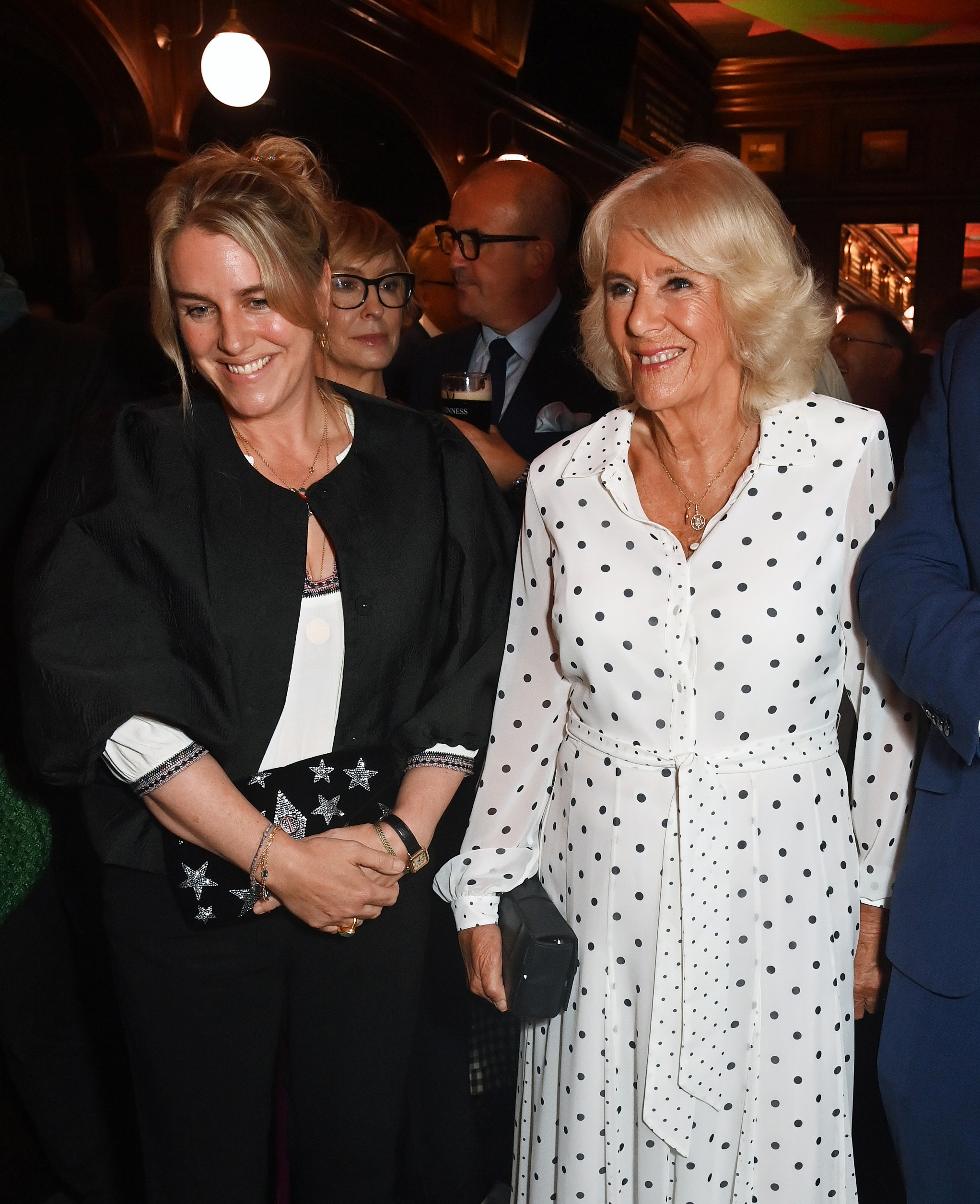 Laura Lopes and Queen Camilla attend the launch of "Cooking & The Crown," a book by Tom Parker Bowles, on September 5, 2024 | Source: Getty Images