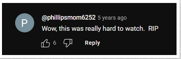 A person's comment on the YouTube video posted by Inside Edition of actress Erin Moran's trailer park home | Source: YouTube.com/Inside Edition