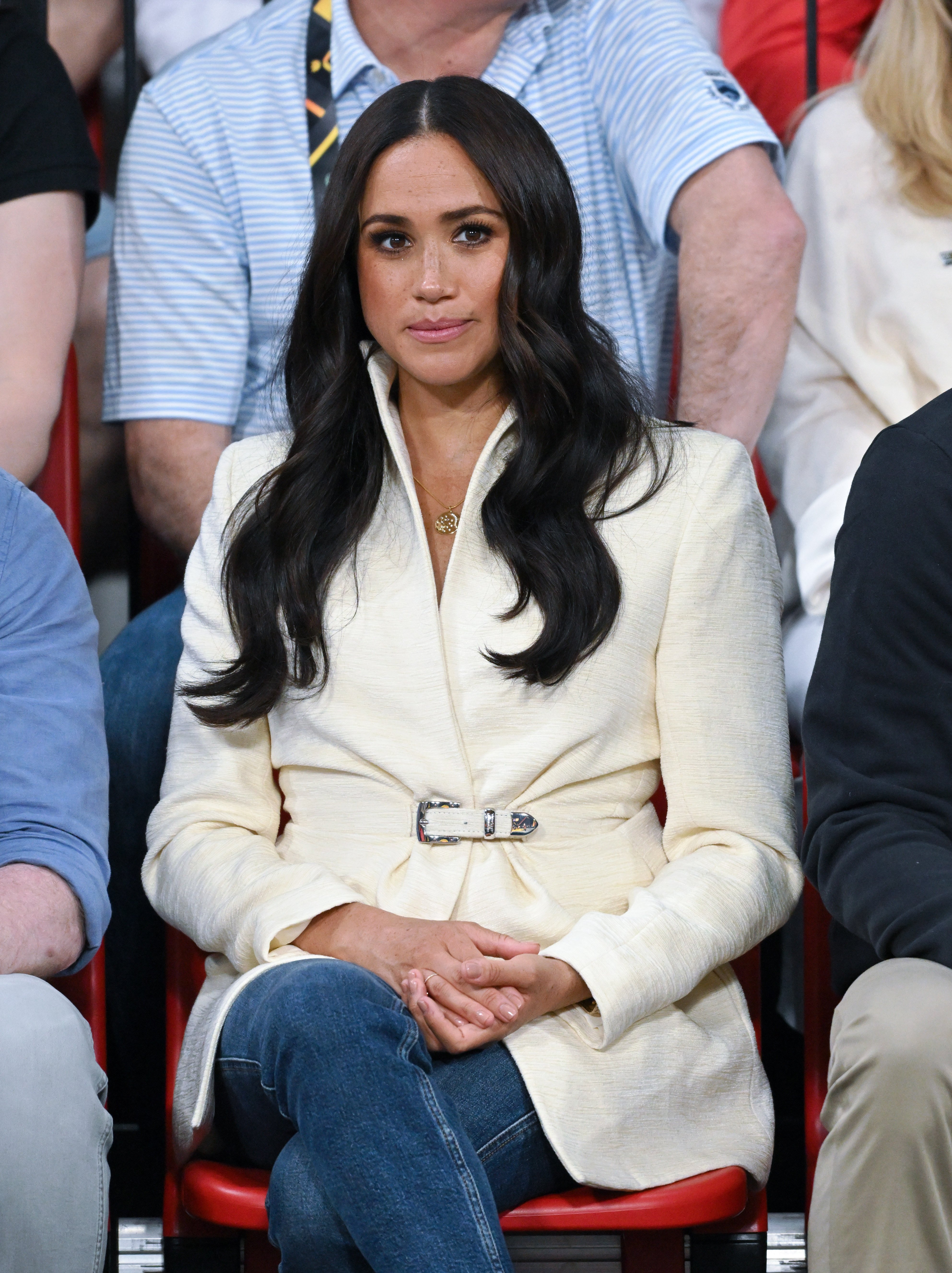 Meghan, Duchess of Sussex watches the sitting volley ball competition on day 2 of the Invictus Games 2020 at Zuiderpark on April 17, 2022 in The Hague, Netherlands | Source: Getty Images