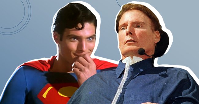 Left: Christopher Reeve as Superman in 1978. Right: Christopher Reeve speaks during a dedication ceremony for the University of Miami School of Medicine's Lois Pope Life Center in Florida on October 26, 2000. | Photo: youtube.com/Yahoo Entertainment | Getty Images