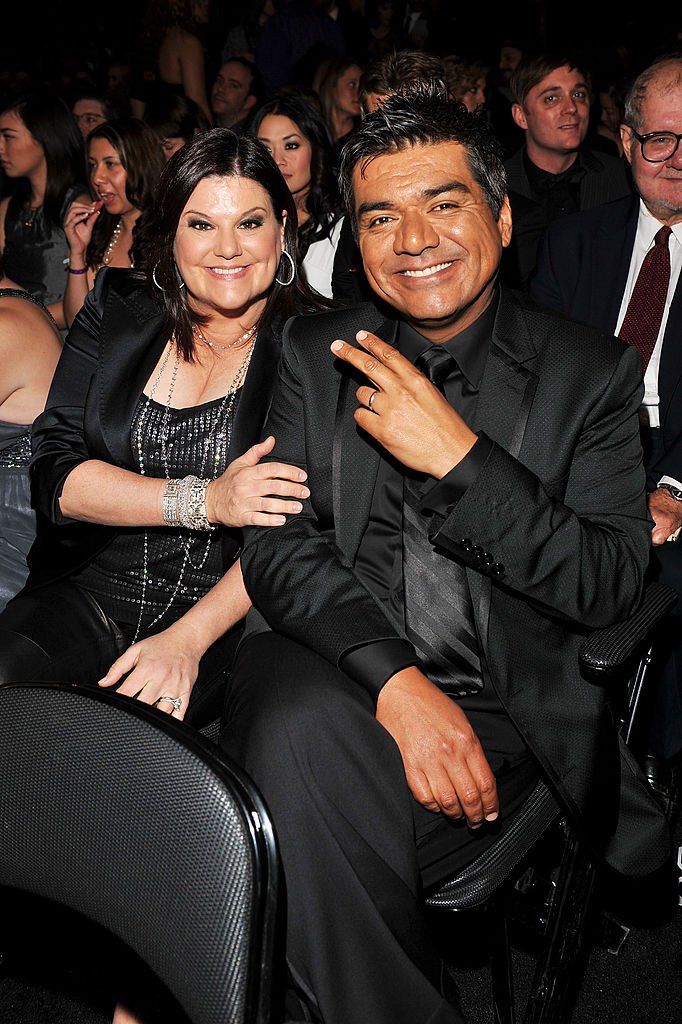 Actor George Lopez and wife Ann Serrano at Staples Center on January 31, 2010 in Los Angeles, California.| Source: Getty Images