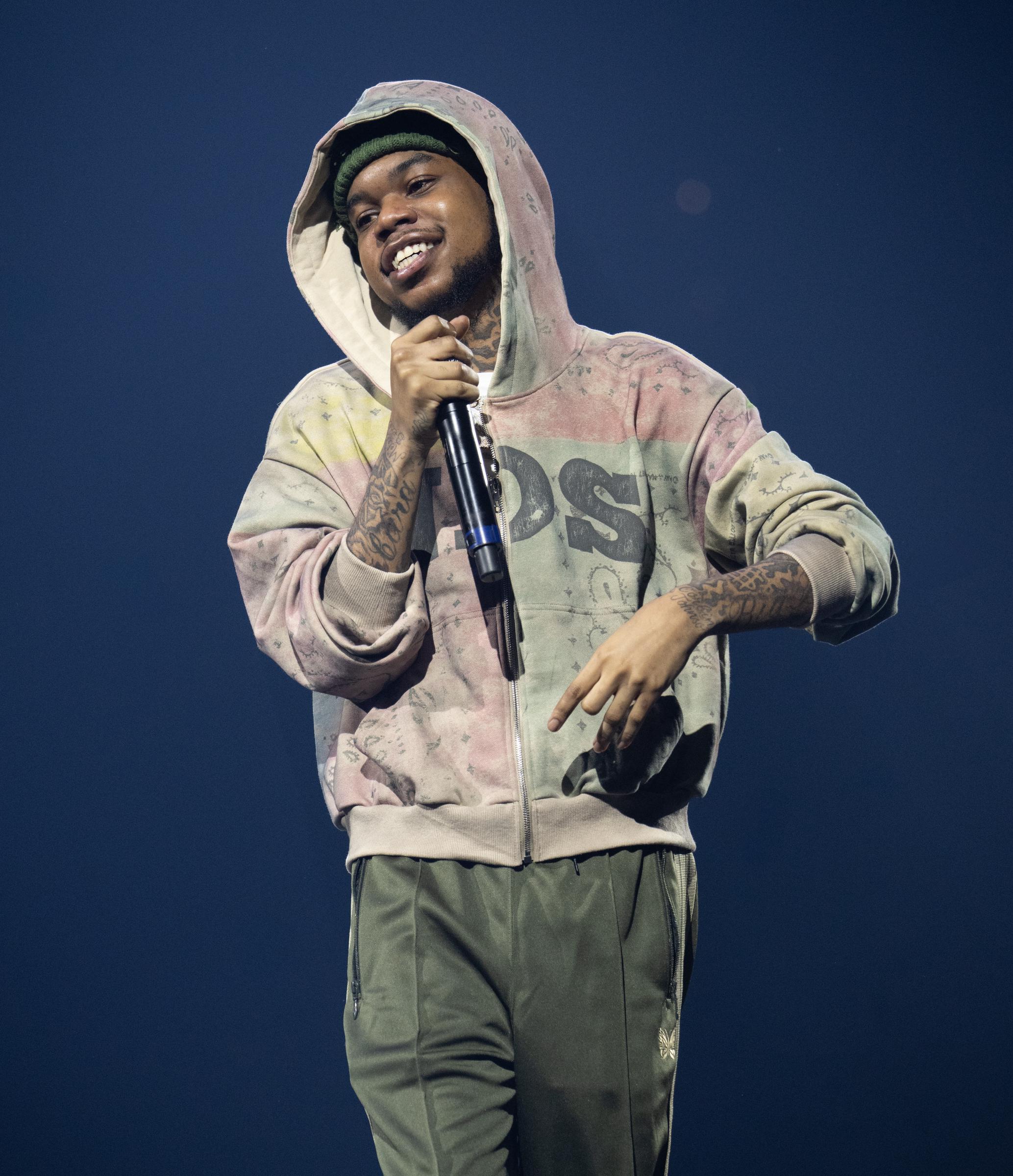 Lil Poppa performing onstage during the Rod Wave - Last Lap Tour in Atlanta, Georgia on December 5, 2024. | Source: Getty Images