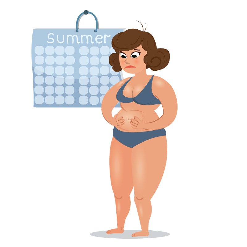 Illustration of a fat woman | Photo: Shutterstock