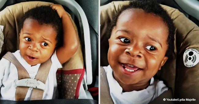 Baby boy sang his heart out to a classic gospel song in viral video filmed by grandma