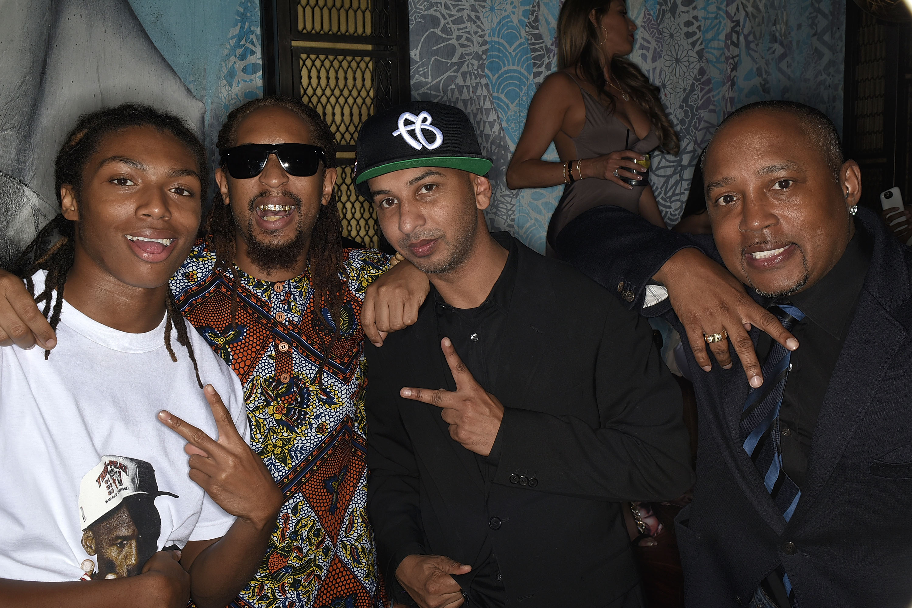DJ Young Slade, Lil Jon, Sujit Kundu and Daymond John attend Kundu's 21st birthday celebration at Vandal in New York City on August 29, 2016. | Source: Getty Images