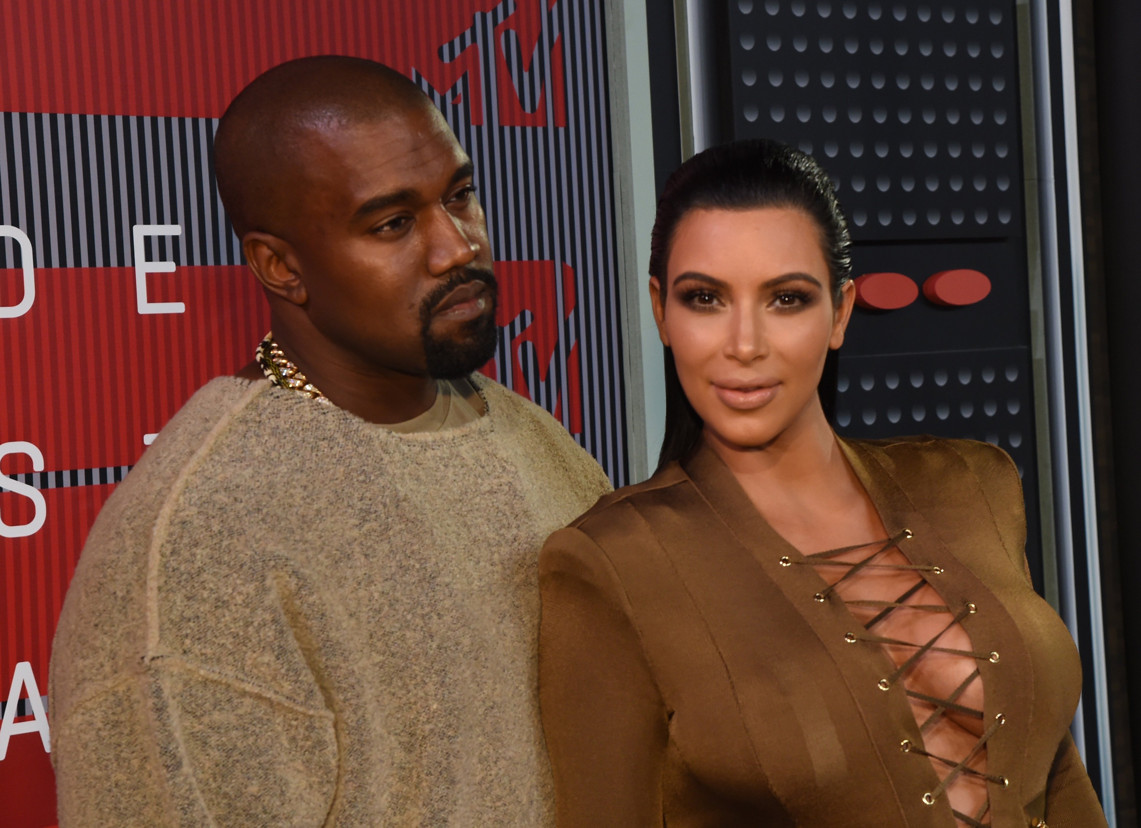Kanye West & Kim Kardashian at the MTV Video Music Awards on Aug. 30, 2015 in California | Photo: Getty Images