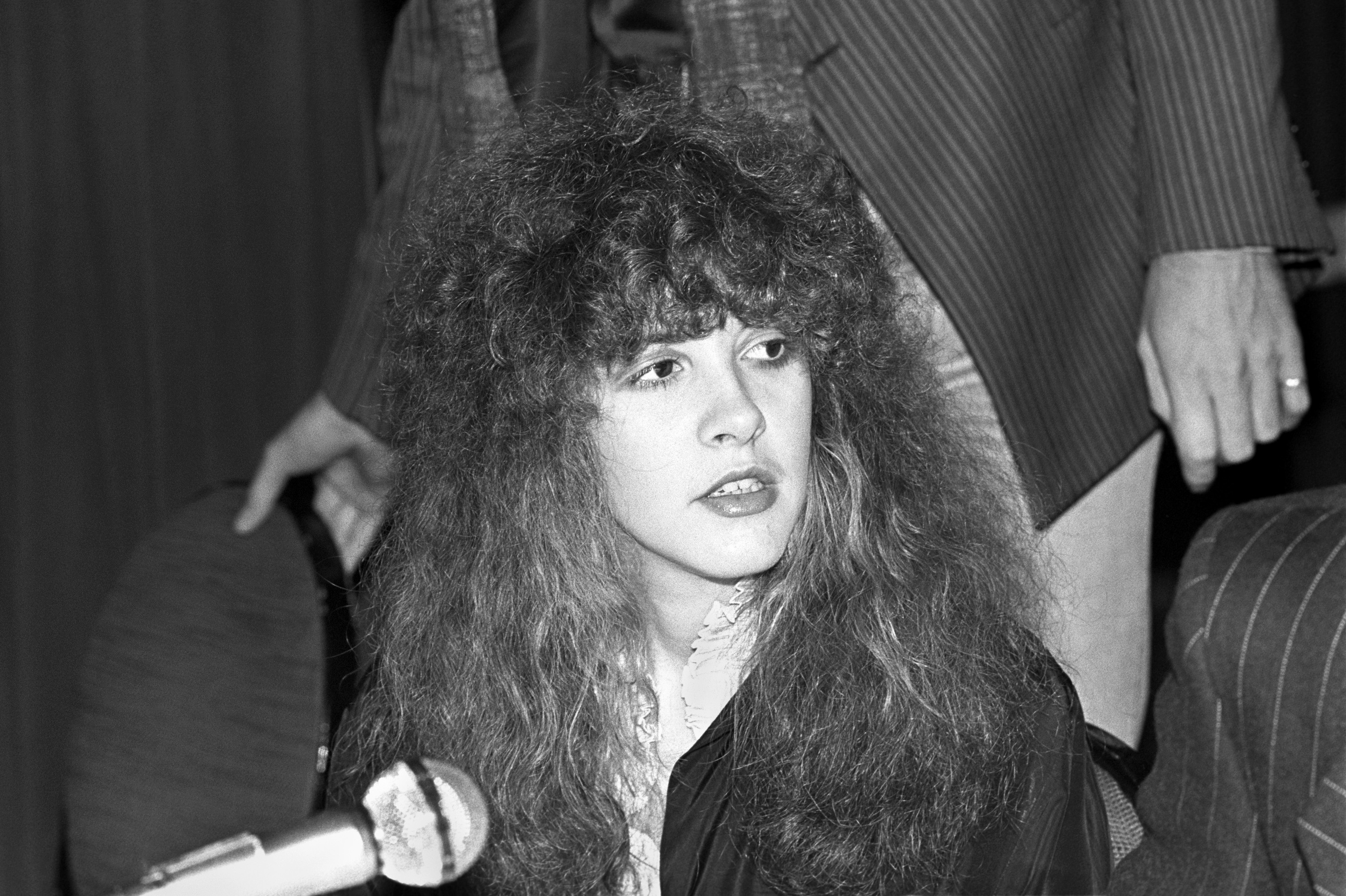 The artist is seen at a Fleetwood Mac press conference on November 9, 1979 in New York City. | Source: Getty Images