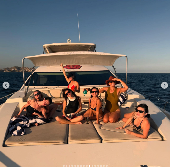 Selena Gomez and her friends are on a boat in Cabo, from a post dated August 29, 2025 | Source: Instagrm/selenagomez