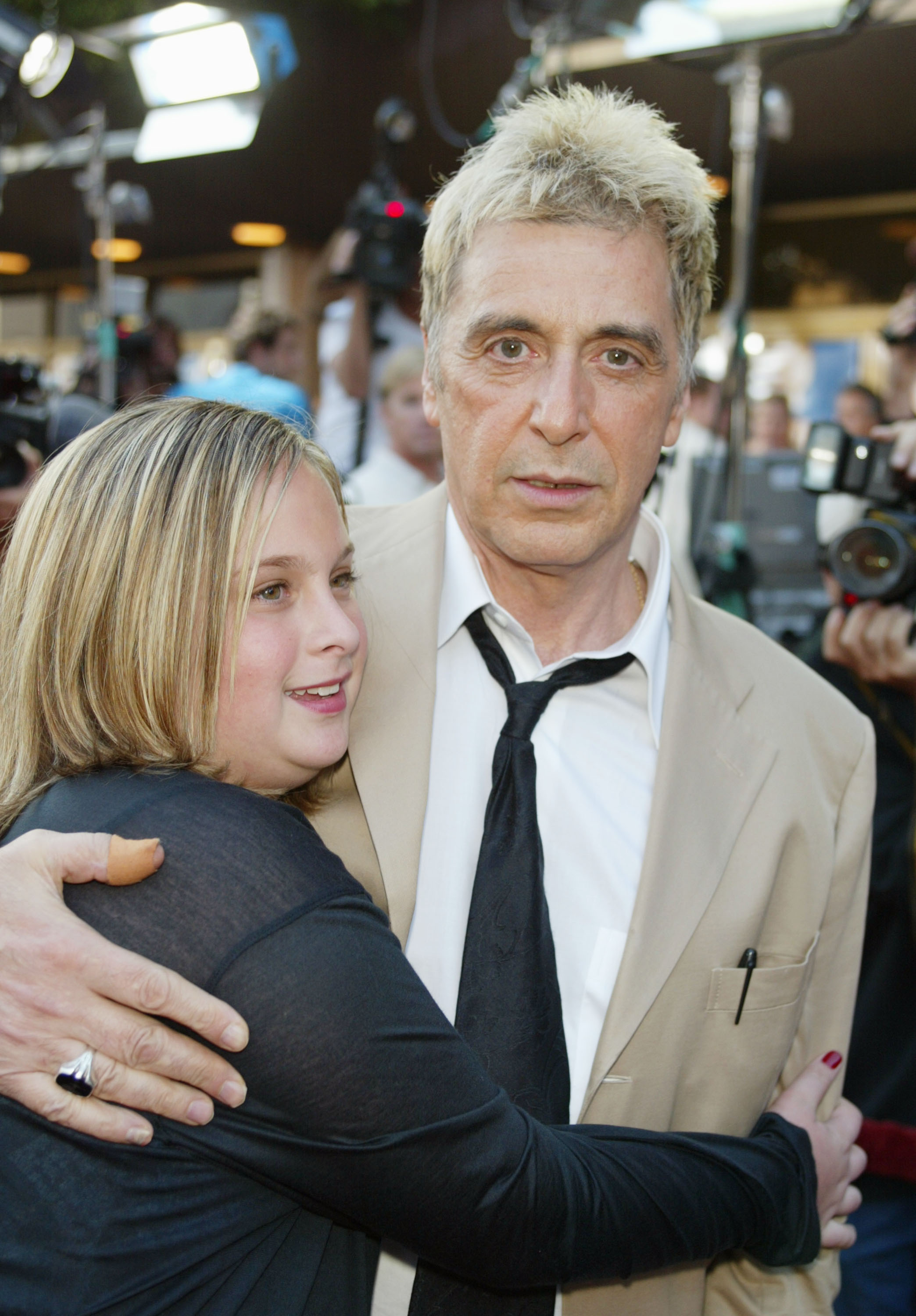 Al Pacino and his daughter Julie at the premiere of "Simone" at the Mann National Theater and after-party at Napa Vally restaurant in Westwood, Ca. Tuesday, August 13, 2002 | Source: Getty Images
