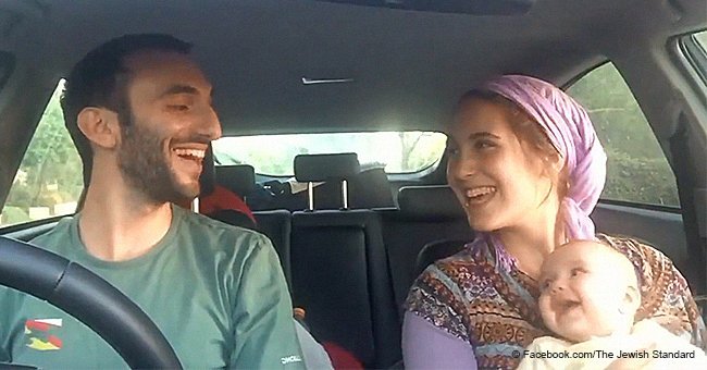 Baby has heart-melting reaction as parents sing a capella in car in adorable video